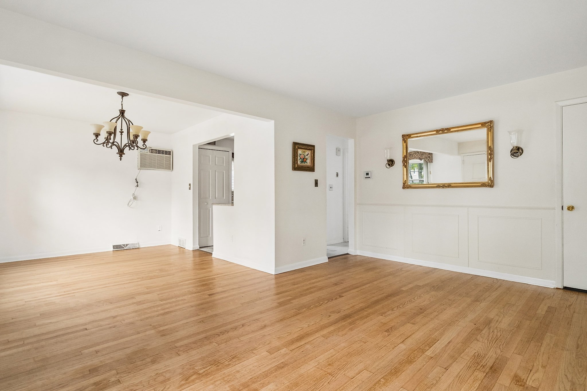 Dining room to the left and living room to the right.